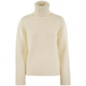 Fabiana Filippi Women's Cream Wool, Silk and Cashmere Blend Turtleneck Sweater