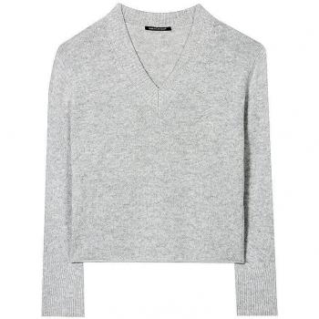 Verschlankter Grau-Pullover von Luisa Cerano, 34