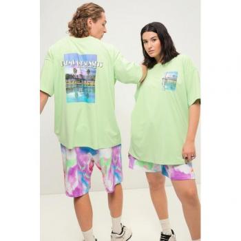 Studio Untold Oversize Shirt Palmenprint Rundhals