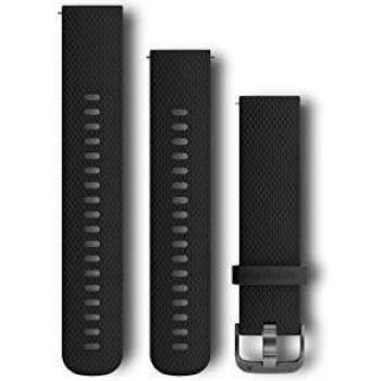 Garmin Schnellwechsel-Armband, schwarzes Silikonarmband (pulverbeschichtet)
