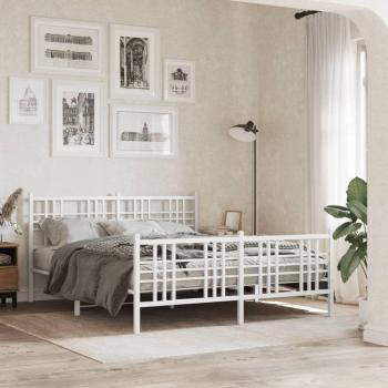 VidaXL Metallbettgestell 150x200 cm mit Kopf
