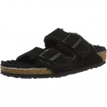 Birkenstock Arizona Schwarze Wildleder-Sandalen für Damen/Unisex, Gr. 42