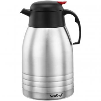 2L Stainless Steel Double Wall Insulated Thermal Carafe with Stay Cool Handle