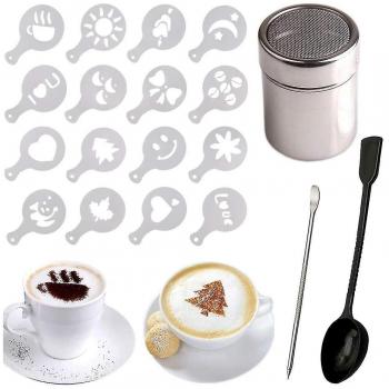 Set de Plumero y Stencils para Café y Chocolate