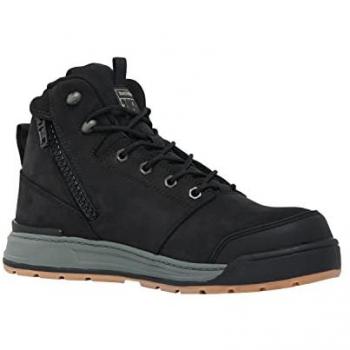 Hard Yakka 3056 Lace Zip Leather Black Safety Boots (Size 49)
