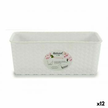 Balkonkasten Stefanplast Weiß Kunststoff 13 x 11 x 28,5 cm (12 Stück)