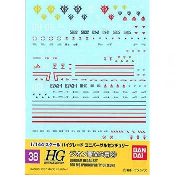 Zeon Gundam HGUC Adesivo 4‑in‑1 (MS 3)