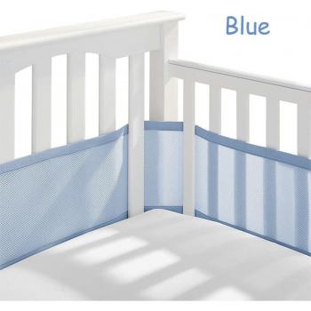 Protector de cabeza para cuna Babyinner, malla transpirable, parachoques amigable con la piel, 2 piezas