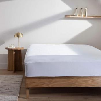 Someo Matelas Shield 140×190, 27 cm, molleton blanc et bio