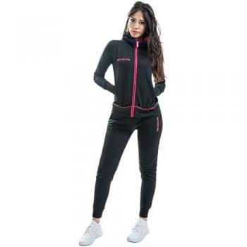 Tuta da ginnastica Givova Star New, donna, nero/fuxia