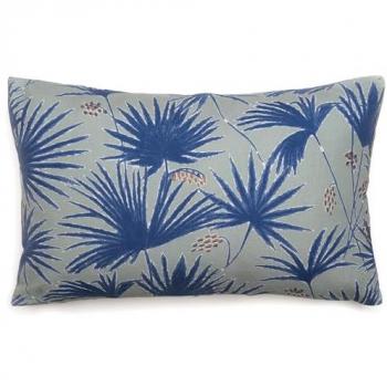 Housse de coussin 40x60 cm en lin lavé motif jungle PALAWAN