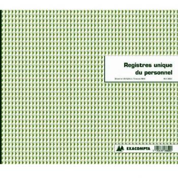 [Ref:6620E] EXACOMPTA Piqure Registre Unique du Personnel 27 x 32 cm 40 Pages