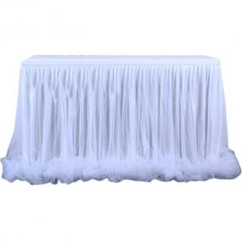 Nappe tulle bonbon 6ft – Fête, bureau ou réception