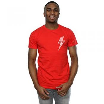 Red Lightning Bolt Pocket Tee – Size Small