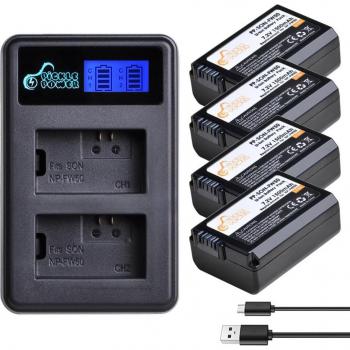 NP FW50 1500mAh Battery and Dual Charger for Sony Alpha a5000 a3000 NEX-3