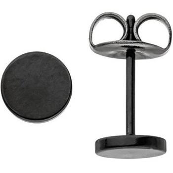 Edelstahl‑Ohrstud 6 mm – JOBO 49284, schwarz beschichtet
