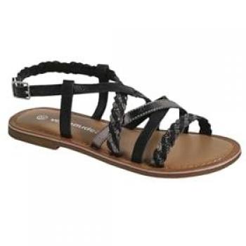 Sandales Noir Cuir Collection Maternelle VERTBAUDET