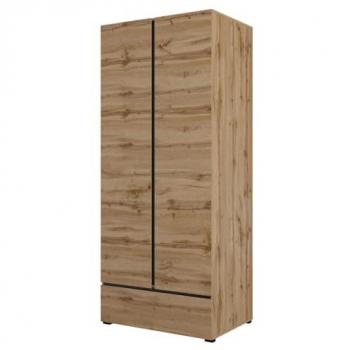 Havana 90 cm: Armoire Rangement Compact – 2 Portes + 1 Tiroir