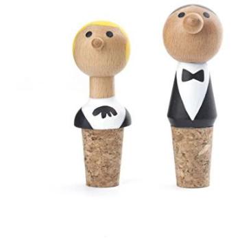 Kikkerland Wine Bottle Seal – Brown‑Black Cork