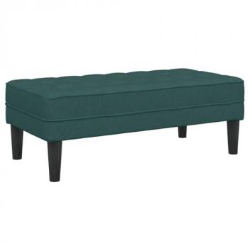 Banco de tela color verde oscuro 113x57x39 cm
