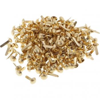 200 Metal Brads with Round Heads