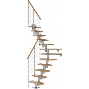 Dolle Eiche Treppe mit Edelstahlstäben