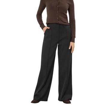 Long Tall Sally Women’s 14XL Black Formal Wide‑Leg Pants