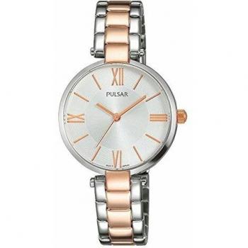 Orologio Pulsar 29mm per Donna, Bifilato Acciaio-Oro con Cassa in Acciaio Quartz PH8242