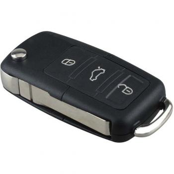 VW 2/3/4 Button Black Folding Key Fob Shell