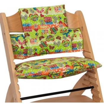 Capa de Cadeira Alta com Estampa Hippie Verde