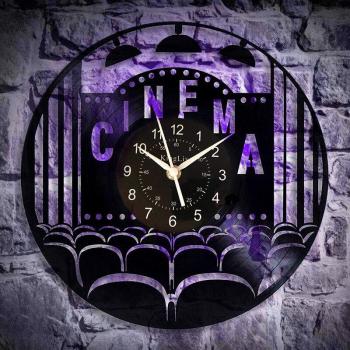 Reloj de pared negro para cine