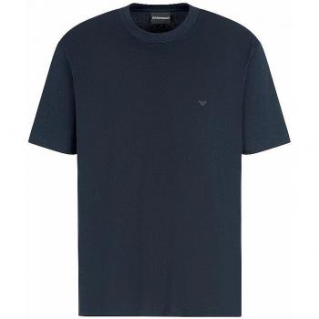 Emporio Armani 2XL Blue Embroidered Logo T-Shirt