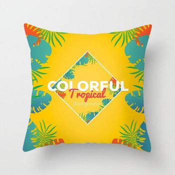 Funda de almohada para dormitorio de bebé con motivos tropicales 45x45cm