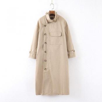 Tangada Frauen eleganter Trenchcoat mit langen Ärmeln SP13