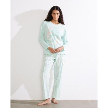 Easy Wear Pantalón de Pijama Larga Rayas y Textura