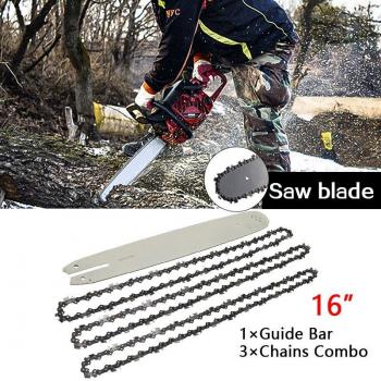 16-Inch Guide Bar with 3 Semi Chisel Chains for STIHL 009 012 021 E180 MS180 MS190