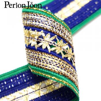 Bandes Chromatiques 7 cm – Ruban Tissé Polyester avec Fil d'Or