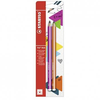 Trio Bleistift dick HB Blisterkarte 2 Stück