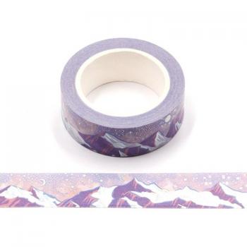 Wide Gold Foil Moon Iceberg Mountain Washi Tape 15MM
