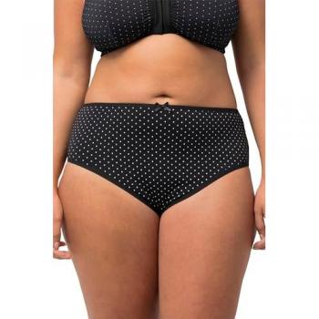 Ulla Popken Midislips große Größen 5er-Pack schwarz Punkte