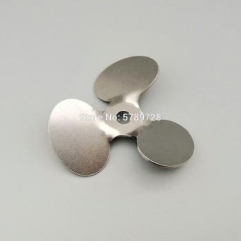 Lab Stirrer Paddle, 304 Stainless Steel, Three-Leaf, 4cm to 12cm Diameter