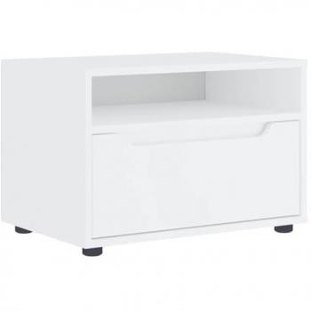 Support TV Visnes Blanc 60x40x38 cm Bois d'Ingénierie