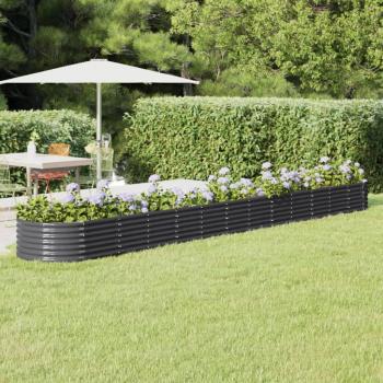 Canteiro de Jardinagem VidaXL Aço Antracite 512x80x36