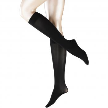 Falke Pure Matt 50 Black Knee High Socks for UK Size 3