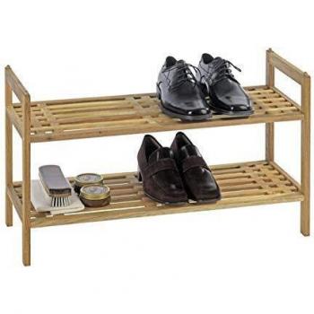 Componibile Scaffale per Calzature 2 Livelli – Legno Marrone