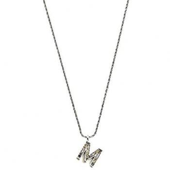 Collar inicial M Pertegaz mujer 41 cm metal rodiado