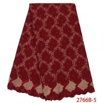 Voile Lace Fabric 5 Yards for Dresses Nigerian Style KS2766B-2