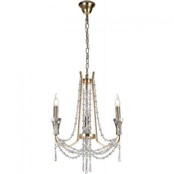 Inspired Lighting: Lampadario Oro Francese 3 Luci E14 in Cristallo