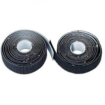 FastTech 919‑330 Klappband „Haft & Flauschteil“ – 2000 mm × 25 mm, schwarz (1 Paar)