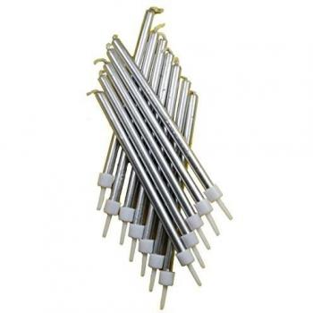 Anniversary House Tall Candles Metallic Silver with Holders